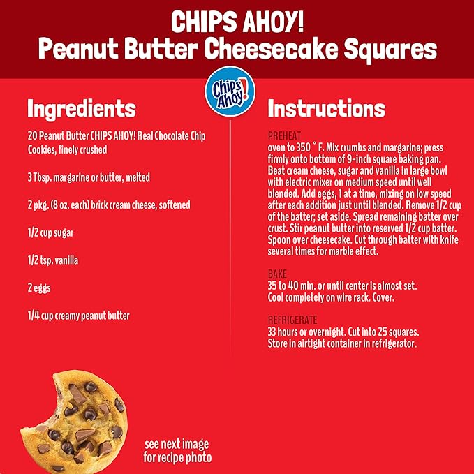 NABISCO CHIPS AHOY! Peanut Butter Cup Chocolate Cookies, Family Size, 14.25 Ounce (Pack of 1)