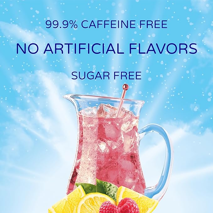 Crystal Light Raspberry Lemonade Artificially Flavored Powdered Drink Mix, 72 ct Pack, 12 Canisters of 6 Pitcher Packets