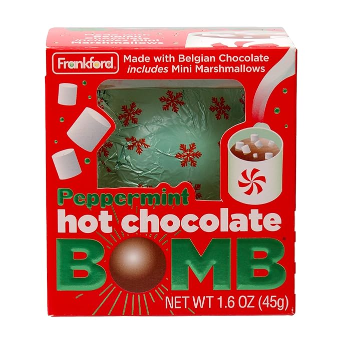 36 Pack Assorted Frankford Hot Chocolate Bombs - 18 Original Flavor, 6 Peppermint, 6 Double Chocolate, and 6 Salted Caramel Belgian Chocolate Hot Cocoa Melting Balls