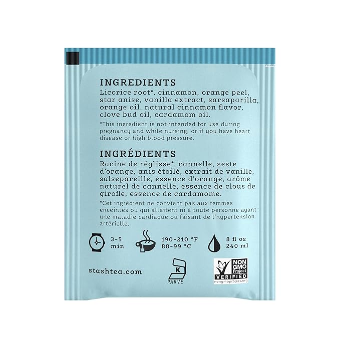 Stash Tea Licorice Spice Herbal Tea, 6 Boxes With 20 Tea Bags Each (120 Tea Bags Total)