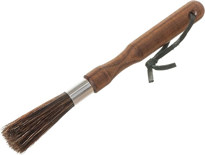Redecker Natural Pig Bristle Espresso Maker Brush with Oiled Thermowood Handle, 8-1/8-Inches