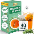 LeafLea 40 Premium Rosemary Tea Bags from 100% Natural Rosemary Leaves, Herbal Tea for Gentle Digestive Comfort, Te De Romero Earthy Taste & Light Aroma, Caffeine-Free, Sugar-Free, Non-GMO