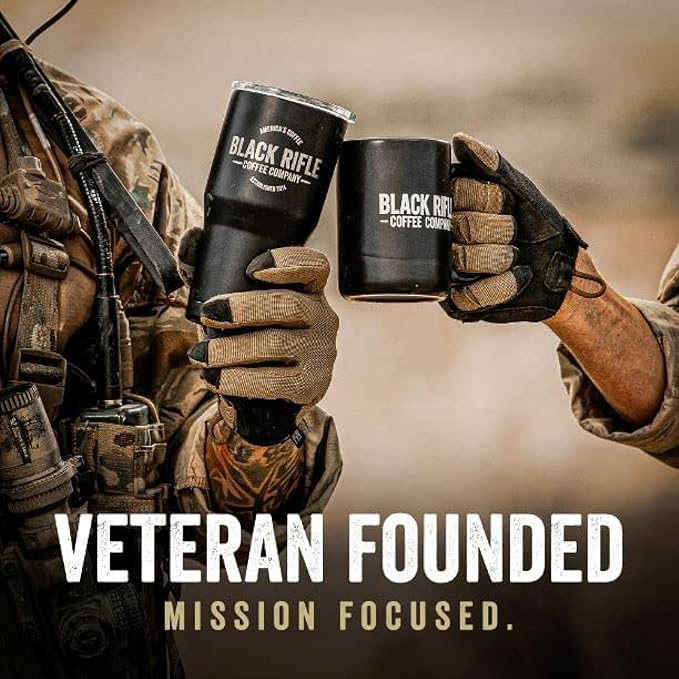 Black Rifle Coffee Company Ground Coffee Medium Roast - Roasted Blend Made from Pure Arabica Beans - Colombian & Brazilian Beans - Veteran Founded & American Made (Vanilla, 12oz Bag)