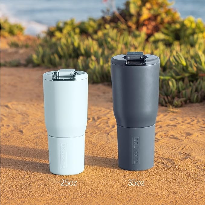 BrüMate Nav 25oz 100% Leak Proof Insulated Travel Tumbler with Magnetic BevLock™ Lid - Double Wall Cup-Holder Friendly Stainless Steel Mug (Limoncello)