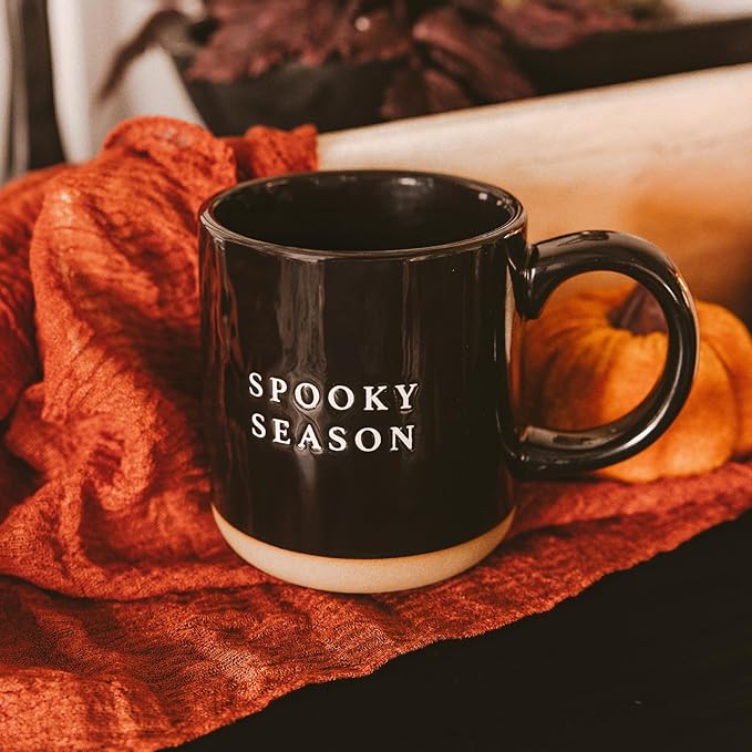 Sweet Water Decor Halloween Coffee Mug - Spooky Coffee Mug for Halloween - Durable Stoneware Mug for Tea & Cocoa - Perfect Fall Mugs for Morning Brew & Cozy Nights - Spooky Season Design Mug 14oz