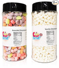 Sarah's Candy Factory Variety Dehydrated Marshmallow Bits, Vanilla Marshmallows in Jar, Assorted Marshmallows in Jar (Vanilla-Assorted)