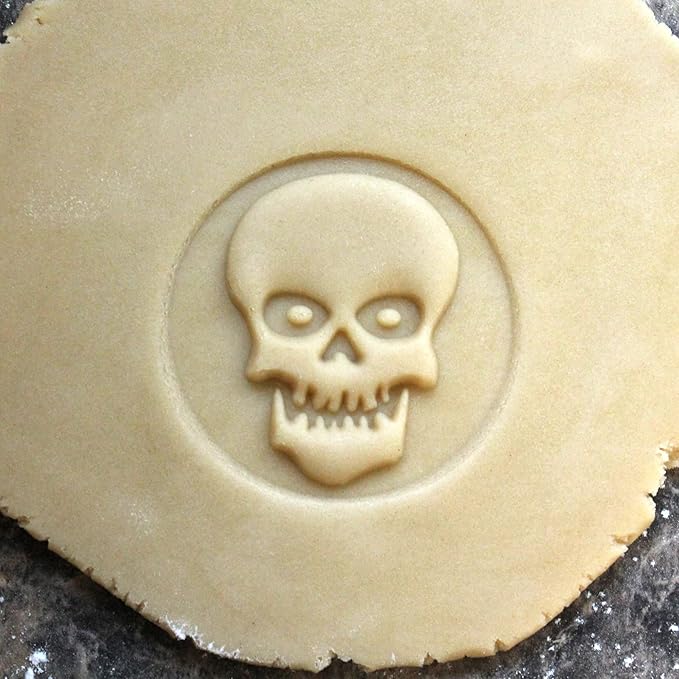 Wood Cookie Stamp, 2.5 Inch (Skull CS-023)