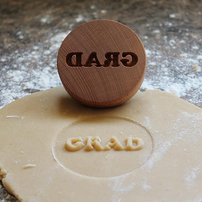 Wood Cookie Stamp, 2.5 Inch (GRAD CS-130)