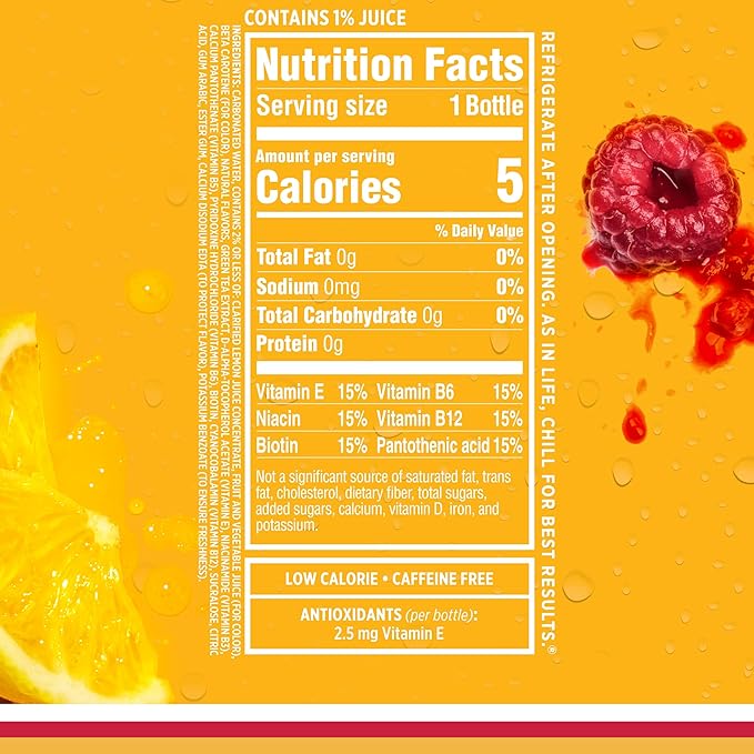 Sparkling Ice, Raspberry Lemonade Sparkling Water, Zero Sugar Flavored Water, with Vitamins and Antioxidants, Low Calorie Beverage, 17 fl oz Bottles (Pack of 12)