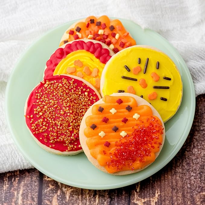 Sweets Indeed Sprinklefetti Fall 6-Cell Sprinkle Jar – 6 Assorted Fall Sprinkles (Pumpkins, Leaves, Sugar Crystals, Nonpareils, Jimmies) | Cupcake & Cake Decorations | 6.45 oz