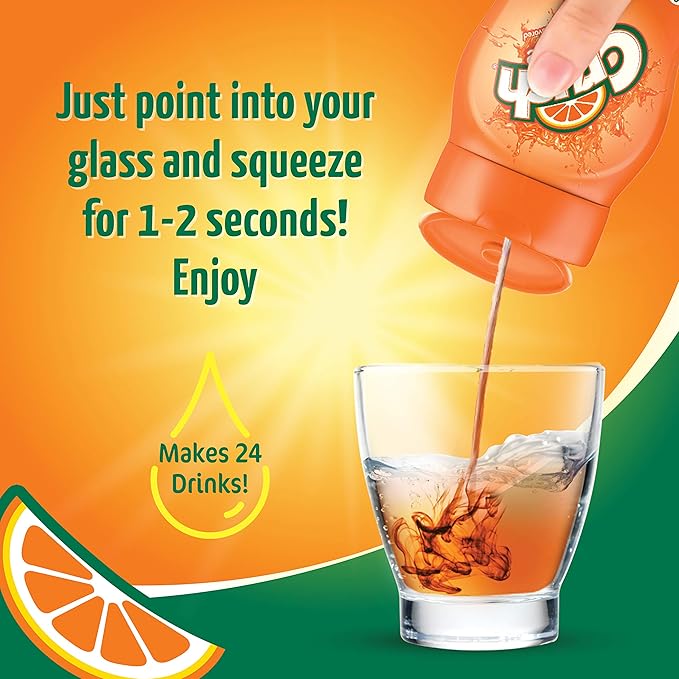 Crush, Orange, Liquid Water Enhancer – New, Better Taste! (4 Bottles, Makes 96 Flavored Water Drinks) – Sugar Free, Zero Calorie