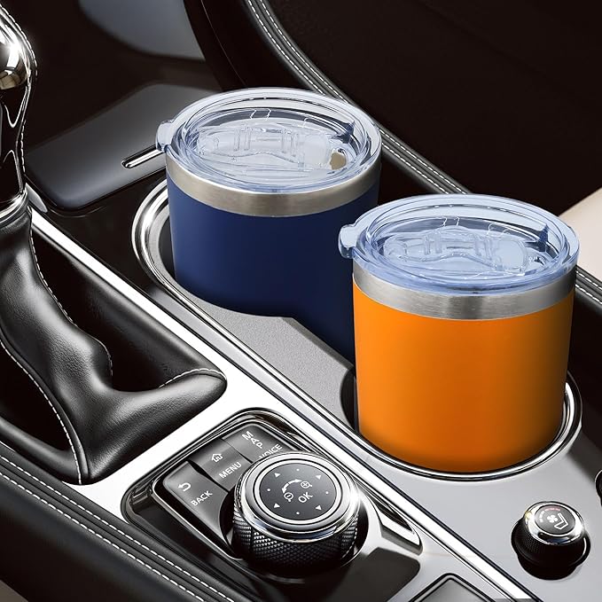 20oz Tumbler Bulk Stainless Steel Tumblers with Lid Vacuum Insulated Double Wall Travel Coffee Mug Powder Coated Tumbler Cup for Hot and Cold Drinks(Navy Blue, 12 pack)