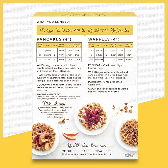 Simple Mills Almond Flour Pancake & Waffle Mix, Pumpkin - Gluten Free, Plant Based, Paleo Friendly, Breakfast 10.7 Ounce (Pack of 1)