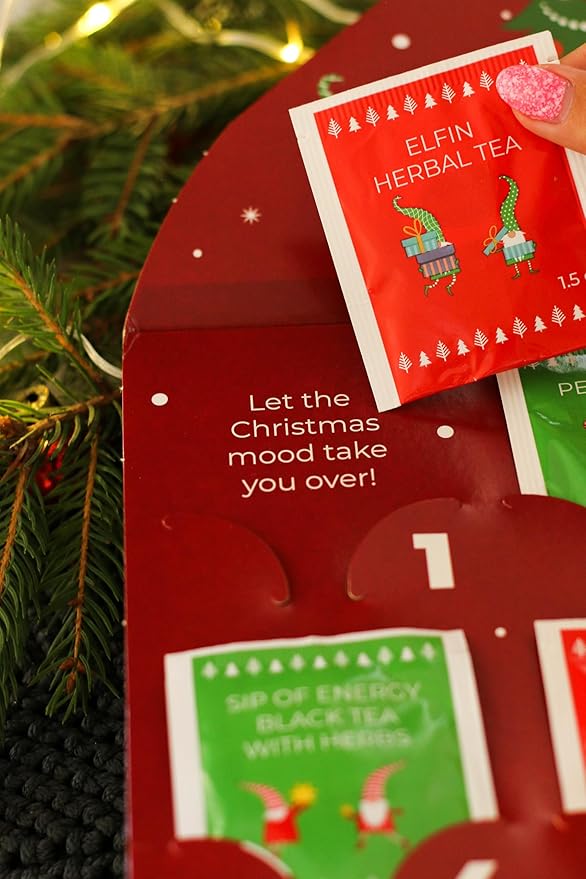 Tea Advent Calendar 2025 Elfin by Acorus - 8 Christmasy flavors – 24 tea bags For The Christmas Countdown - Gift Idea For Christmas - Limited Edition