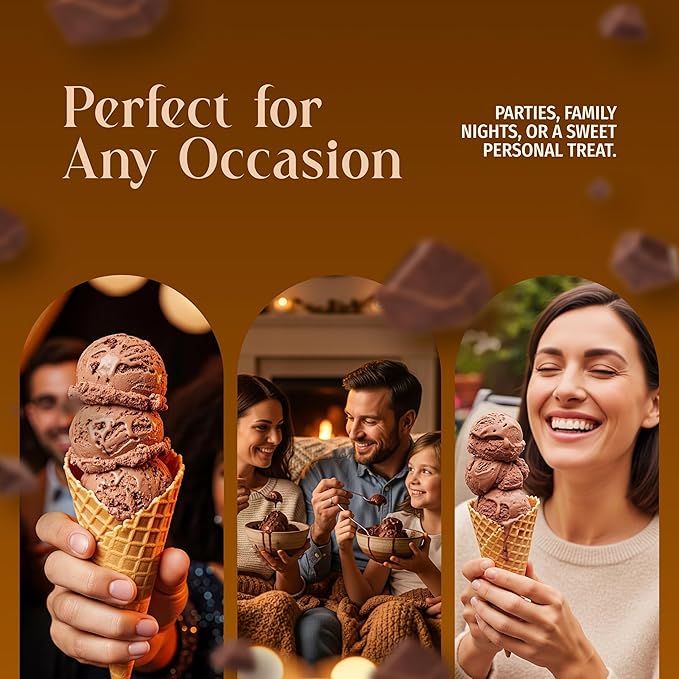Triple Scoop - Premium Chocolate (2) Ice Cream Mix For Ice Cream Maker. Simple, Easy, Delicious. From Gourmet Mix To Maker in 5 Minutes, Makes 2 Creamy Quarts. Made in USA. (2 Pack, Chocolate)