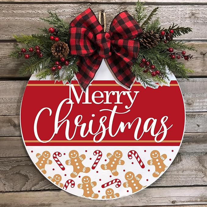 Christmas Stencils 12” Large Christmas Stencils for Crafts Reusable Christmas Stencil Holiday Drawing Templates for Door Hanger Porch Wreath Doormat Window Glass Decor(XMS Half R Stencil 03-14p)