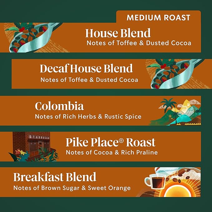 Starbucks Coffee, Keurig K-Cup Pods, Custom Build Your Own Variety Pack, 100 Pods