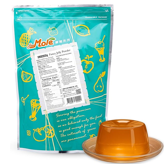 Flavmore Fancy Jelly Powder (2.2 lbs), Easy to Make Any Jelly (1:8 or 1:10 Ratio), Quick Cook & Chill – Perfect for Bubble Tea Jelly, Fruit Jelly & Tea-Based Desserts