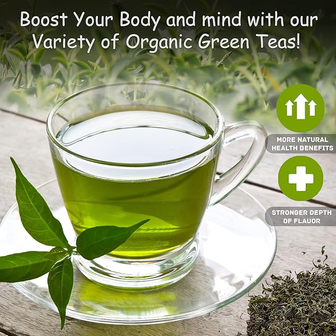 Organic Ceylon Pineapple Green Tea - 50 Packets - Natural Antioxidant Rich Herbal Leaf Teabags - USDA Certified 100% Non-GMO - Caffeinated Premium Gift Tin