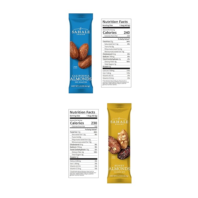 Sahale Snacks Almonds Variety Pack, 1.5 Ounces (Pack of 12)
