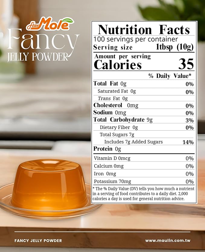 Flavmore Fancy Jelly Powder (2.2 lbs), Easy to Make Any Jelly (1:8 or 1:10 Ratio), Quick Cook & Chill – Perfect for Bubble Tea Jelly, Fruit Jelly & Tea-Based Desserts