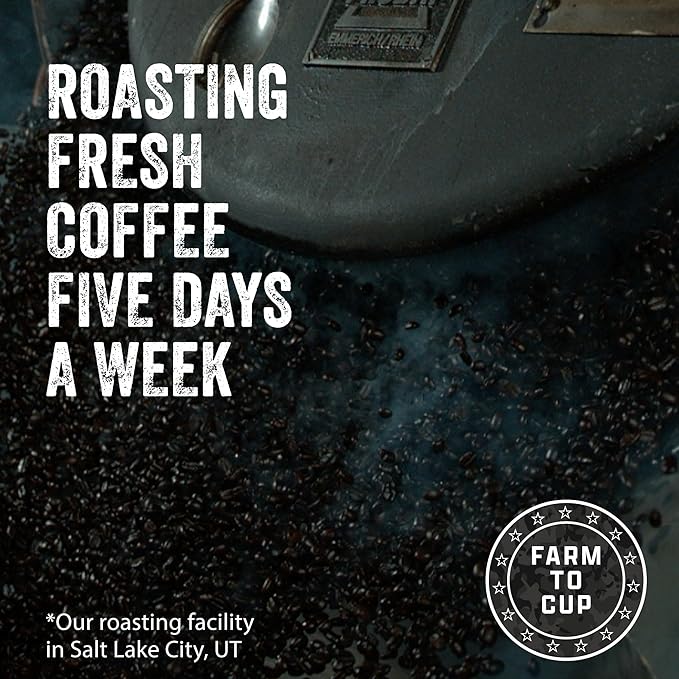Black Rifle Coffee Company Ground Coffee Medium Roast - Roasted Blend Made from Pure Arabica Beans - Colombian & Brazilian Beans - Veteran Founded & American Made (Just Black, 18oz Bag)
