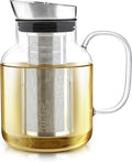 Teabloom Large Multi-Brew Borosilicate Glass Teapot + Kettle + Pitcher – Steep and Serve Hot Tea, Iced Tea, Cold Brew Tea and Fruit Infused Water – Legacy Tea Maker (51 OZ or 85 OZ)