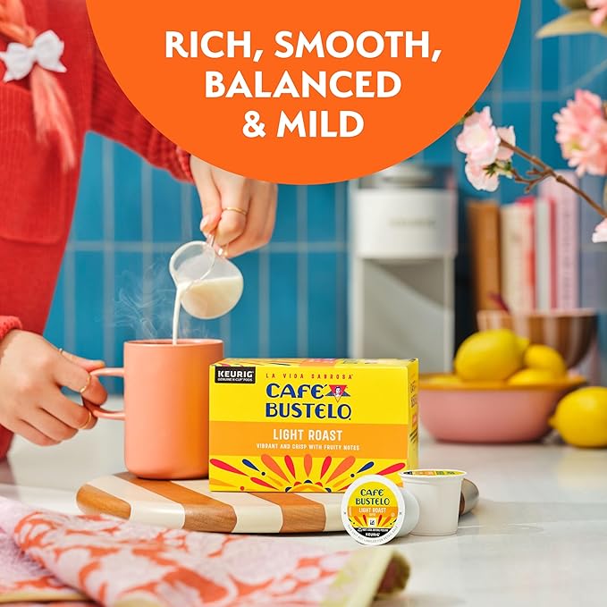 Café Bustelo Light Roast Coffee, 10 Ct. K-Cup pods (Pack of 6)