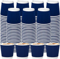 120 Pack Paper Espresso Coffee Cups, 4 oz Disposable Coffee Cups,Corrugated Insulated Ripple Wall, Paper Ripple Cup for Coffee, Hot Chocolate and Hot Tea Drinks -Navy