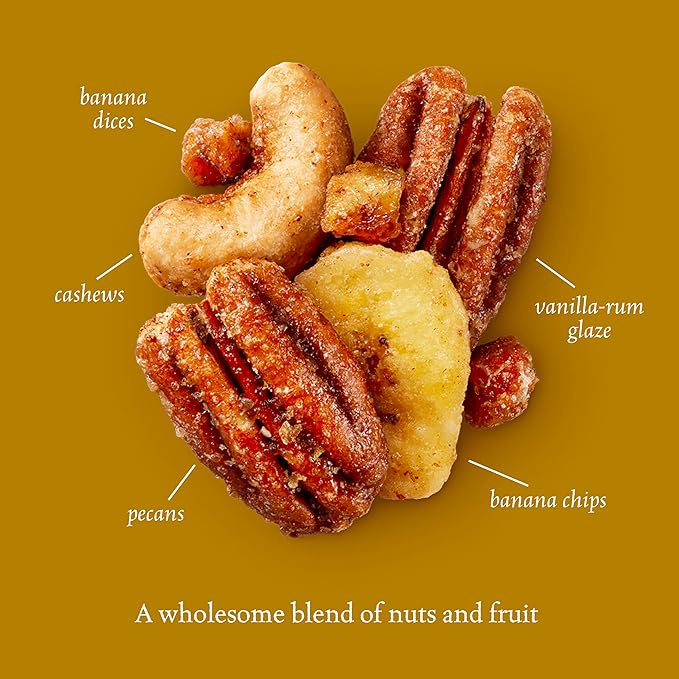 Sahale Snacks Banana Rum Pecans Glazed Mix, 1.5 Ounces (Pack of 18)