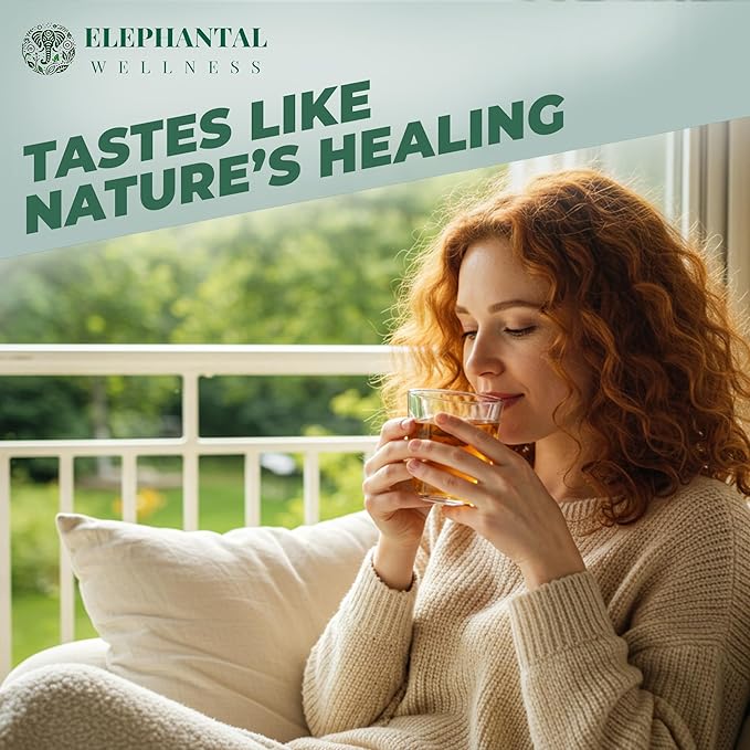 Elephantal Wellness Premium Respiratory Herbal Tea | Lung Detox, Mucus Cleanse & Breathing Support with Mullein, Eucalyptus, Thyme & Lungwort | Handmade, Caffeine-Free, Non-GMO Loose Leaf Blend, 2oz, 20 Servings