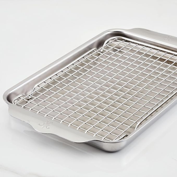 Hestan Provisions OvenBond – 9" x 12.5" Tri-ply Quarter Sheet Pan with Stainless Steel Rack