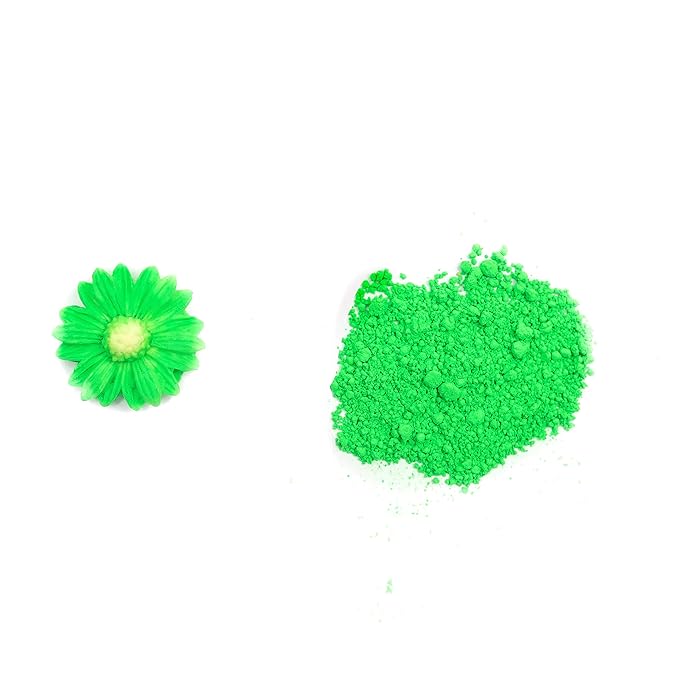 Sunflower Sugar Art Neon Green Glow In The Dark Petal Dust Food Color - Deep, Rich Green Matte Powder Cake Accessories for Cake Decoration - 4 Grams Non-Toxic Baking Stuff