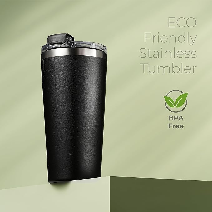SIPX™ Triple-Insulated Tumblers - 16oz. Premium Modern Tumbler With Lid, insulated Cup Keeps Hot For 6 Hours, Stainless Steel Tumbler Made Of Sustainable Material, Coffee Travel Mug For Home & Office