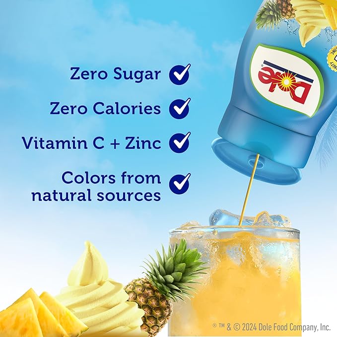 Dole Pineapple Whip Liquid Water Enhancer - Sugar Free & Delicious, Makes 160 Flavored Water Beverages - Pack of 4