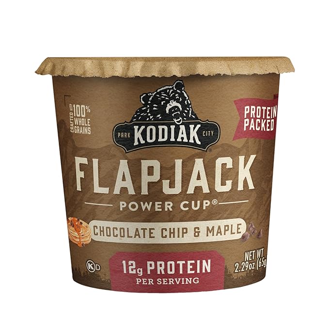 Kodiak Cakes Pancake On The Go, Chocolate Chip & Maple, 2.29 Oz (Pack Of 12)