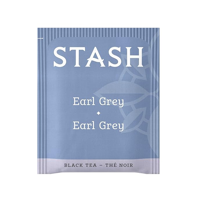 Stash Tea Earl Grey Black Tea - Caffeinated, Non-GMO Project Verified Premium Tea with No Artificial Ingredients, 20 Count (Pack of 6) - 120 Bags Total