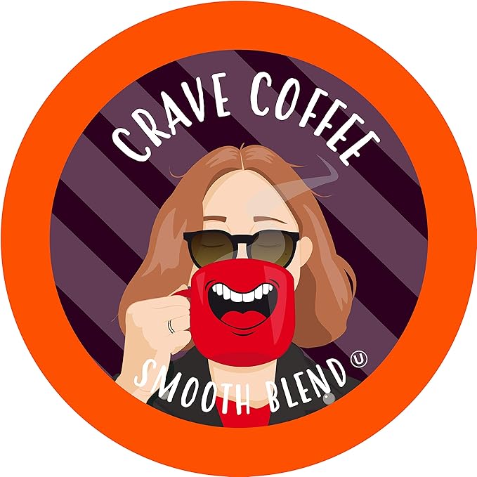 Crave Beverages Beverage Smooth Blend - Colombian, Medium Roast Coffee Pods, for Keurig K Cup Brewers, 40 Count