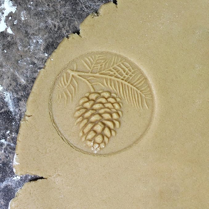 Wood Cookie Stamp, 2.5 Inch (Pine Cone CS-21)