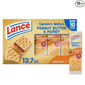Lance Sandwich Crackers, Captain's Wafers Peanut Butter and Honey, 10 Packs, 6 Sandwiches Each