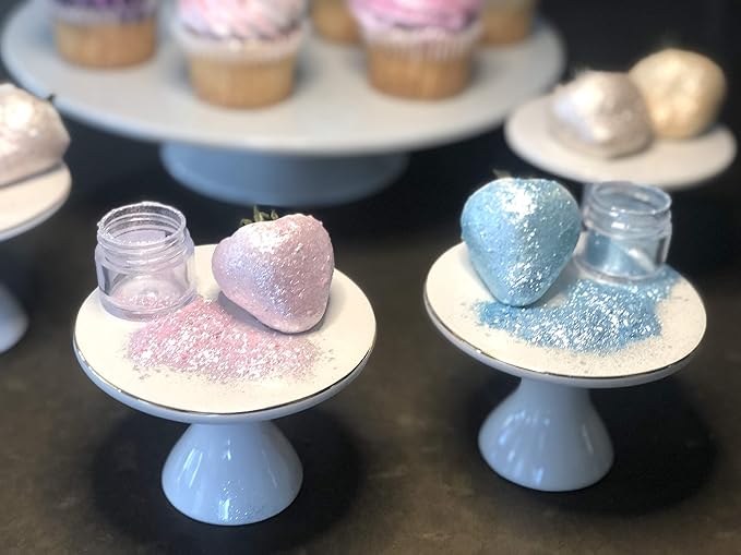 Bakell - Soft Blue Tinker Dust Edible Glitter (25g 1x Jar) for Cakes, Cookies, Desserts and Drinks!