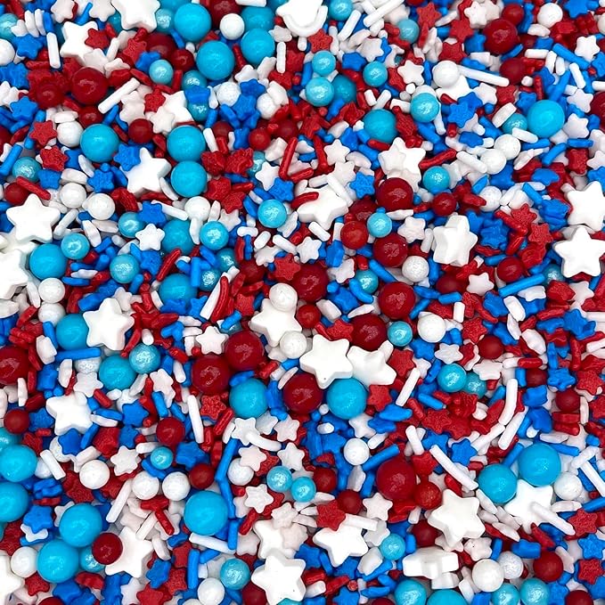 Sprinkles | Blue Sprinkle | 4 Ounces | Jimmies | Sprinkle | Manvscakes, Chocolate Flavor, Non Toxic