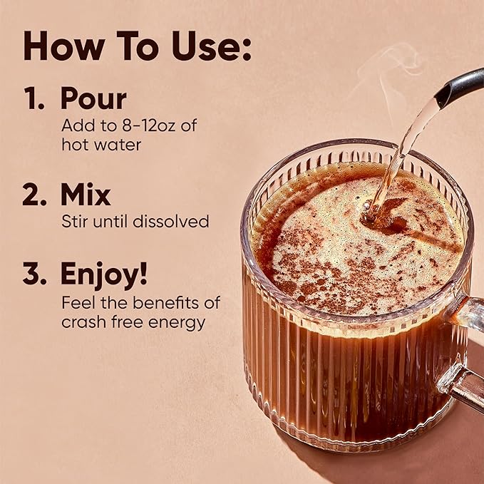 IQJOE Mushroom Coffee Packets (40 Servings) Lion’s Mane, Magtein Magnesium, Antioxidants, Adaptogens - Vanilla Spice - Instant Coffee for Focus, Clarity, Mood, Energy Boost - Sugar Free, Keto, Vegan
