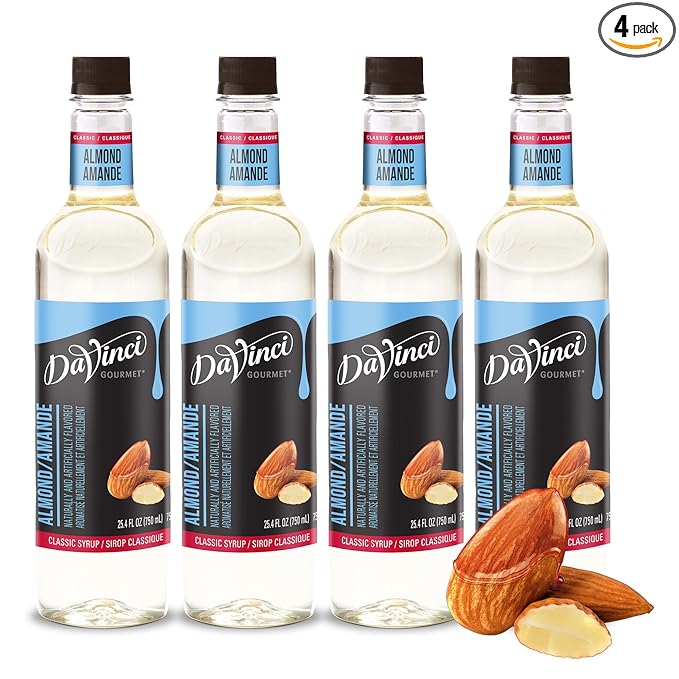 DaVinci Gourmet Classic Almond Syrup, 25.4 Fluid Ounces (Pack of 4)