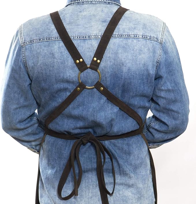 Men and Women Apron for Kitchen, Gardening, Artist, Chef, Work | Canvas, Waterproof, Adjustable Straps Unisex