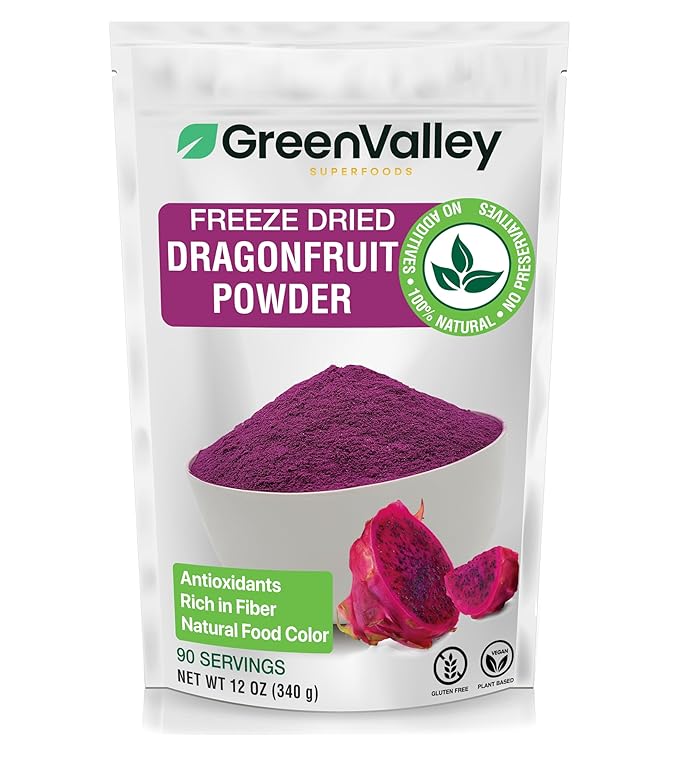Dragon Fruit Powder for Baking and Freeze Dried Pink Pitaya Powder for Dragonfruit Syrup, Smoothies and Food Coloring (12 Ounce)