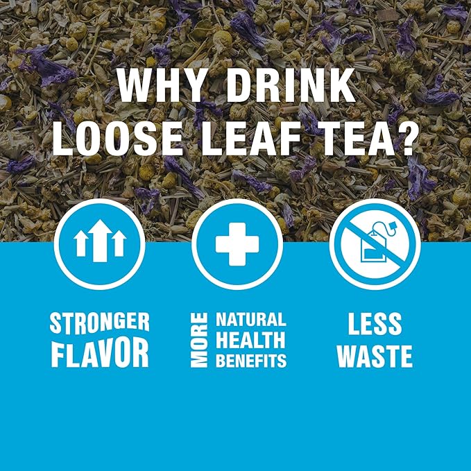 Tiesta Tea - Lavender Chamomile | Loose Leaf | Soft Chamomile Herbal Tea | Premium Non-Caffeinated Blend | Make Hot or Iced & Brews Up to 25 Cups | 5.4 Ounce Resealable Pouch, Pack of 6
