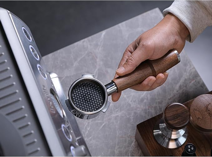 Breville Espresso Machine Accessories Set– 54mm Bottomless Portafilter, Calibrated Tamper, Coffee Distributor, Knock Box and Tamping Station