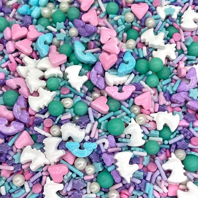 Manvscakes, pink sprinkles, valentines, cake sprinkles, gluten free, cookies, chocolate, fondant, princess topping, ice cream, edible, dessert decoration (Pink Blue)