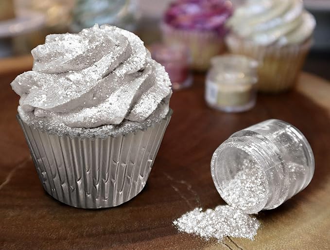 BAKELL Ivory Edible Glitter, 25 Grams | TINKER DUST Edible Glitter | KOSHER Certified | 100% Edible Glitter | Cakes, Cupcakes, Cake Pops, Drinks, Dessert Vegan Glitter & Dusts (25g, Ivory)